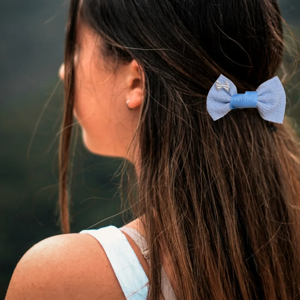 2- Pack of Bow Hair Accessories| Available in Pink, Blue, OR Purple